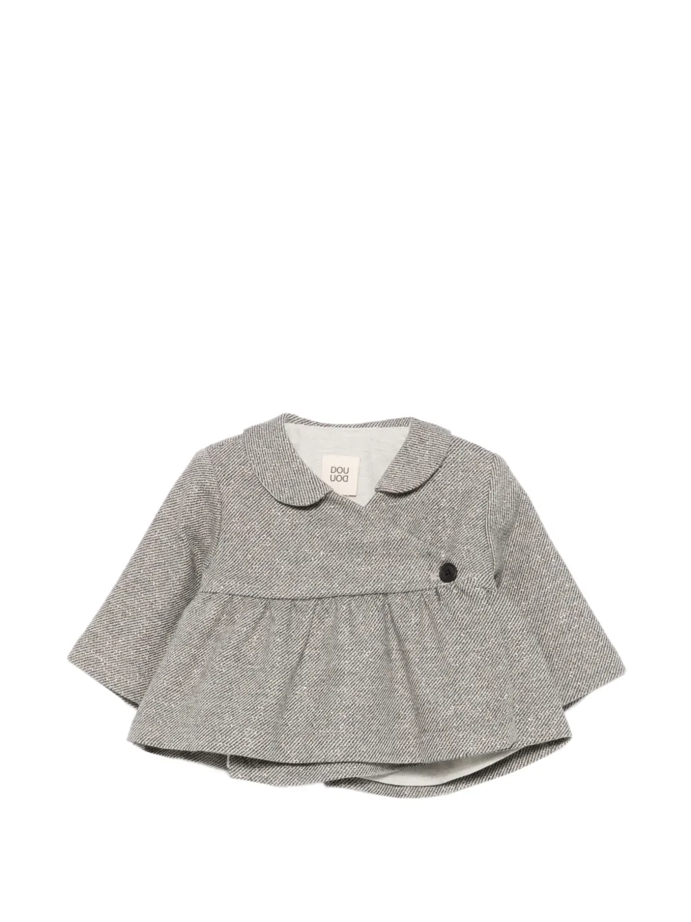 Douuod Kids glitter-detail peplum jacket - Grau