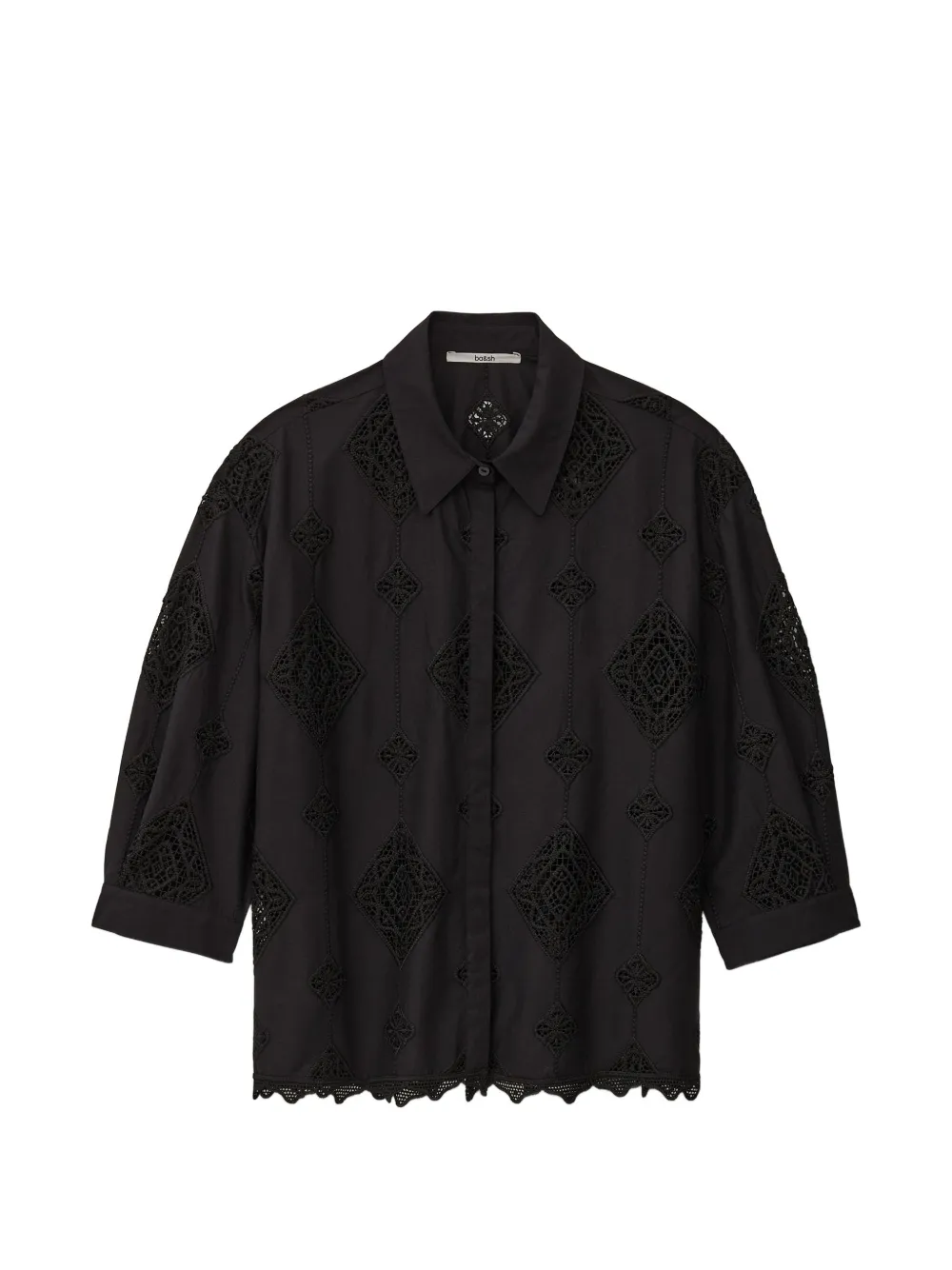 Ba&Sh Muriel lace-panel shirt - Nero