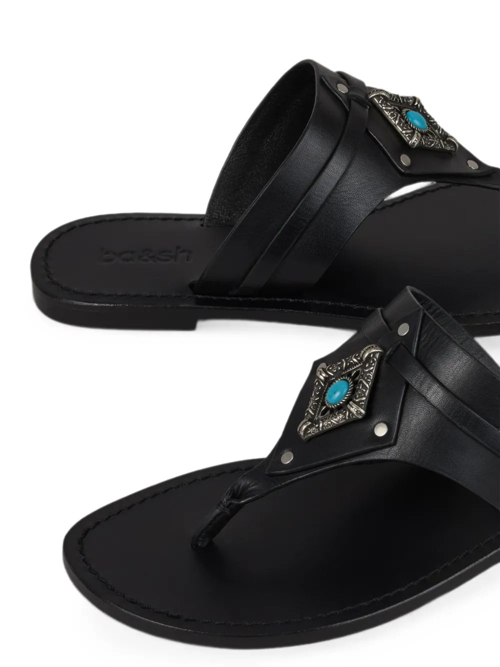 Ba&Sh Tcor flat sandals Zwart