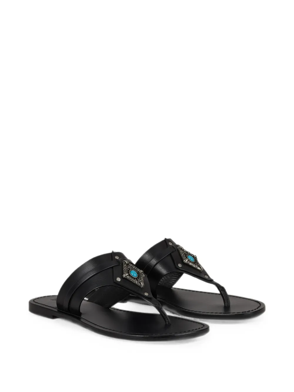 Ba&Sh Tcor flat sandals Zwart