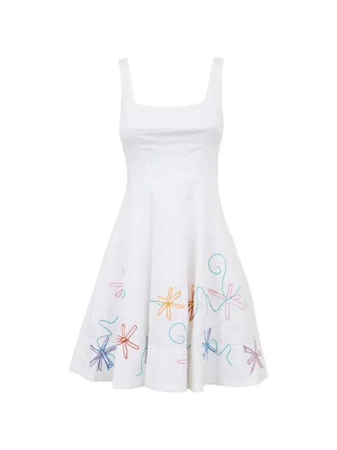 STAUD Wells embroidered mini dress