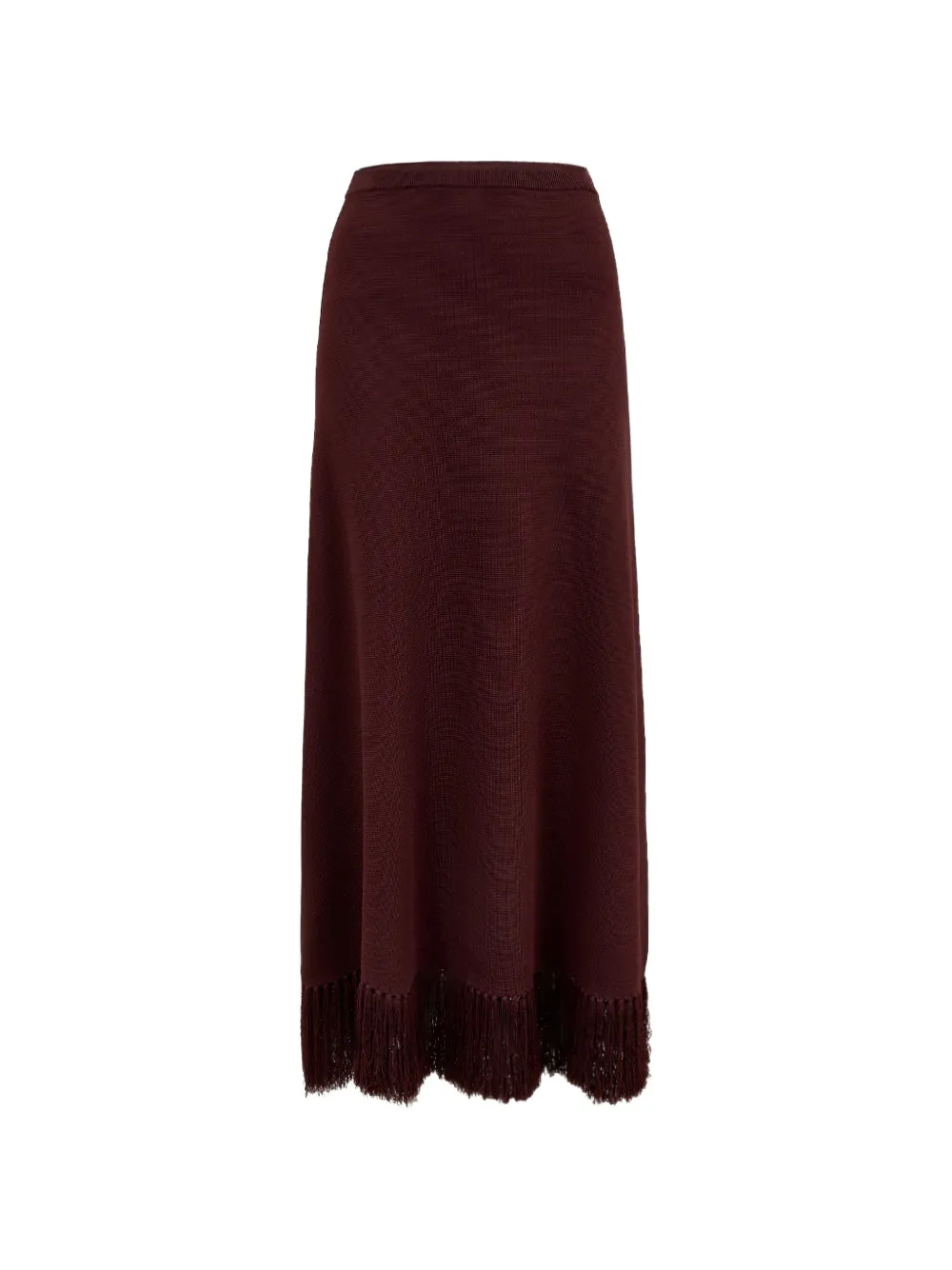 CLEA Amelia fringe-hem maxi skirt - Braun