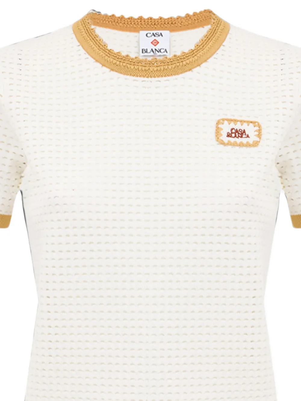Casablanca T-shirt met kanten stiksels Wit