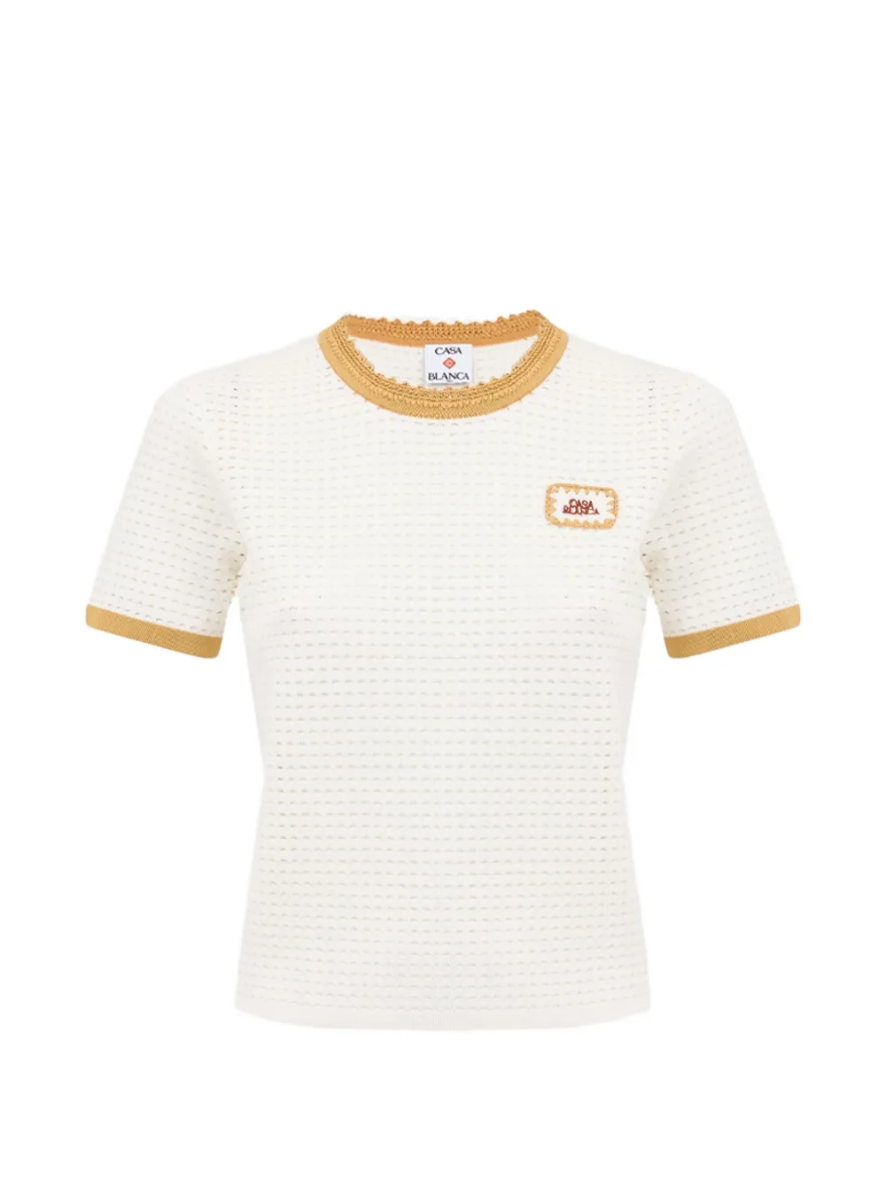 Casablanca lace-stitch T-shirt