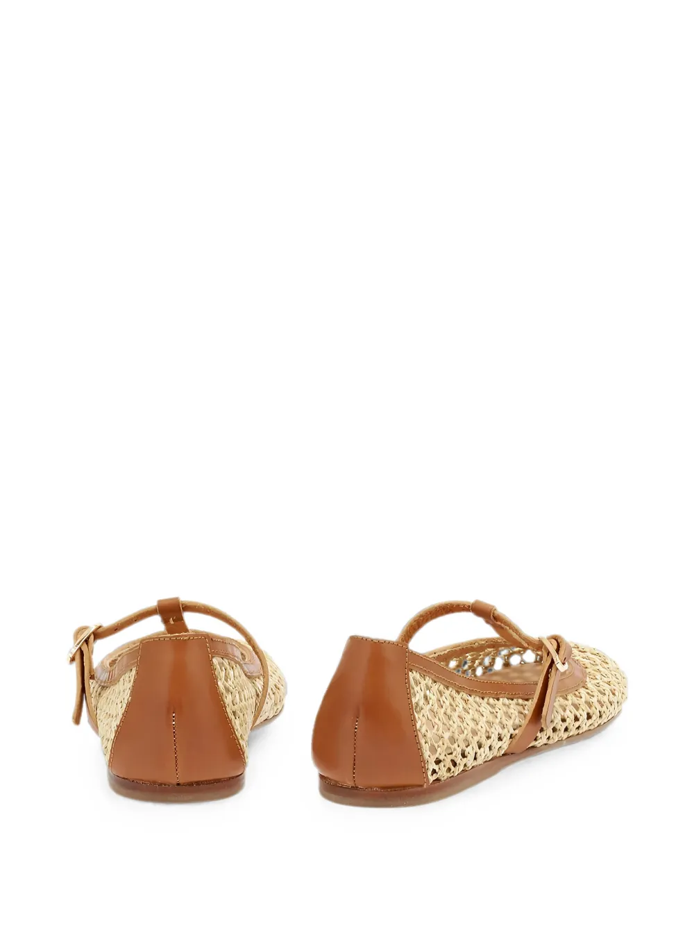 Ancient Greek Sandals Aerati woven T-bar ballet flats Beige