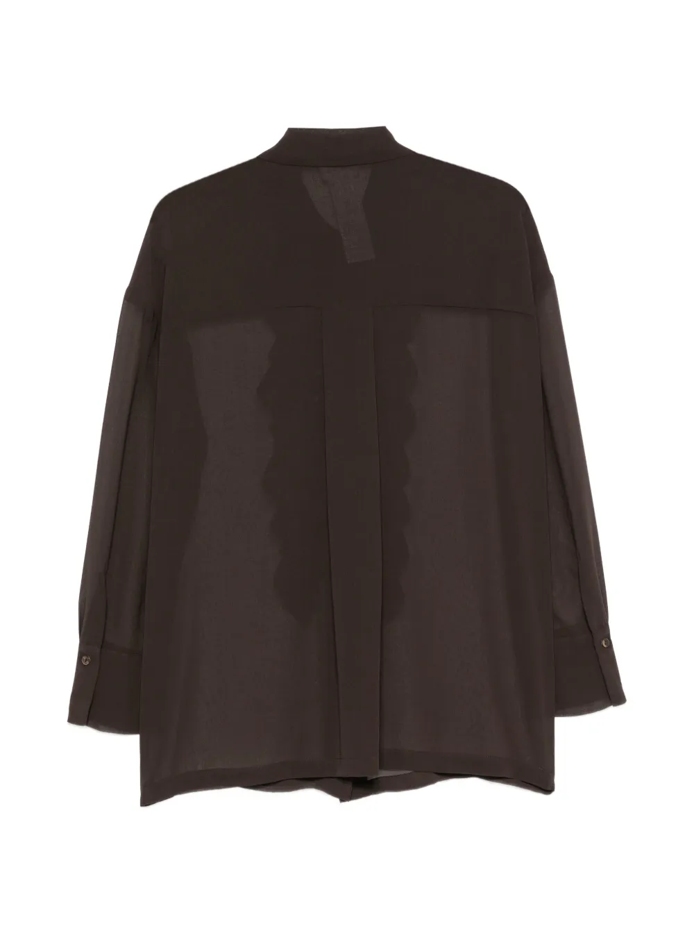 P.A.R.O.S.H. Shirt met ruches Bruin