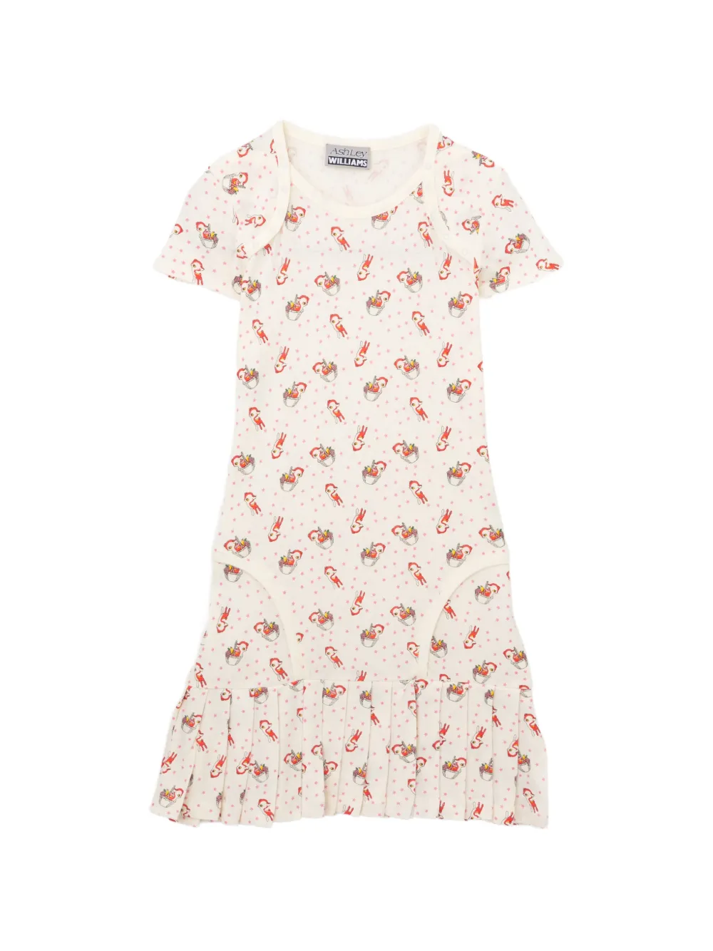 Ashley Williams graphic-print pleated dress