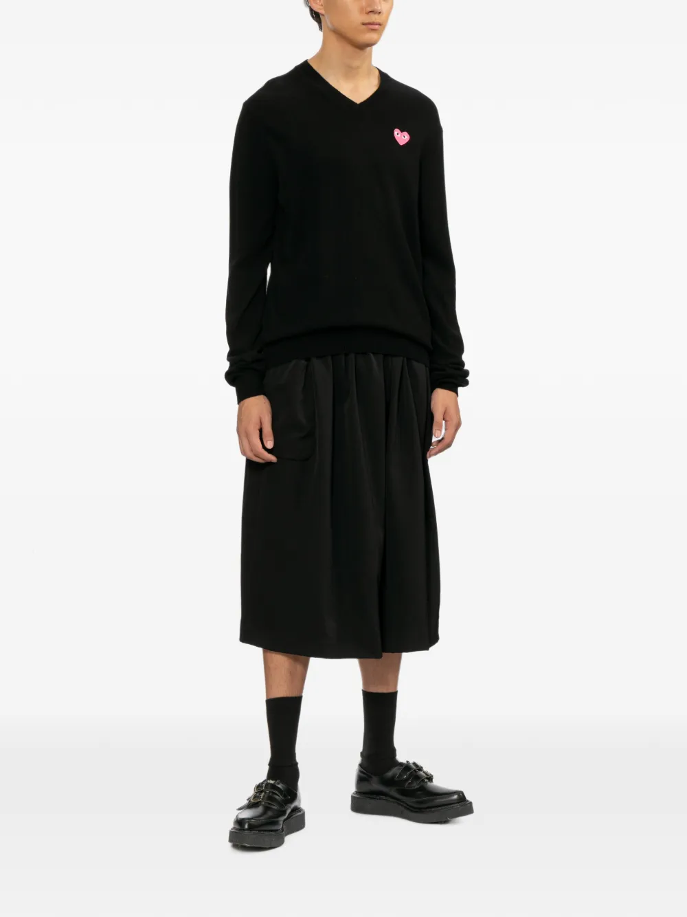Comme Des Garçons Play Trui met V-hals Zwart