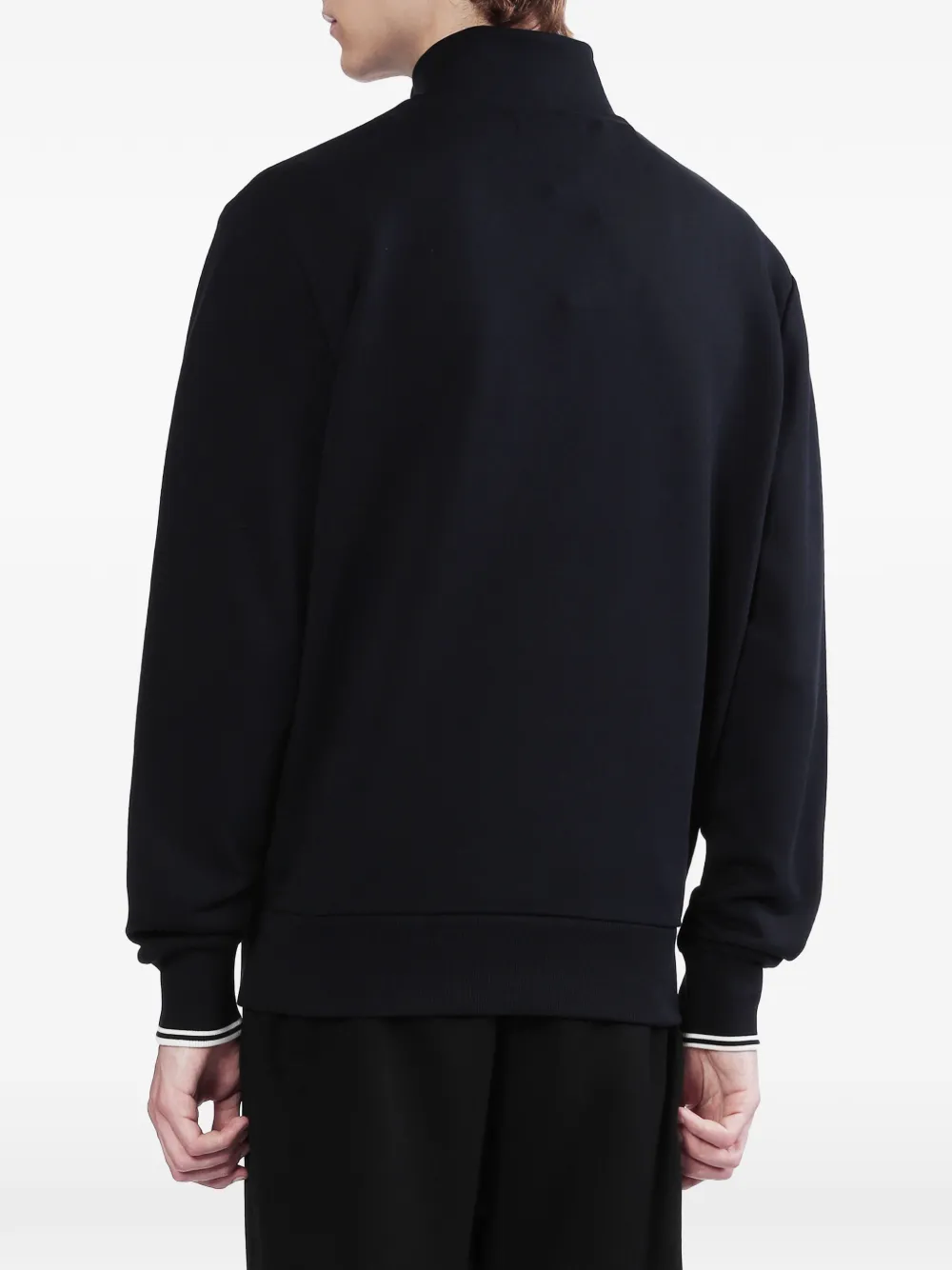 Fred Perry Sweater met geborduurd logo Zwart