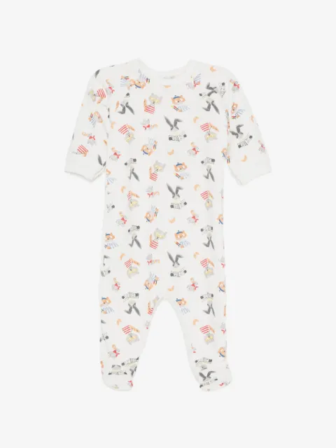 Petit Bateau animal-print long-sleeve pyjama
