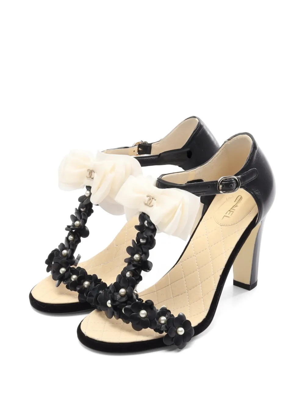 CHANEL Pre-Owned Sandali a punta aperta - Nero