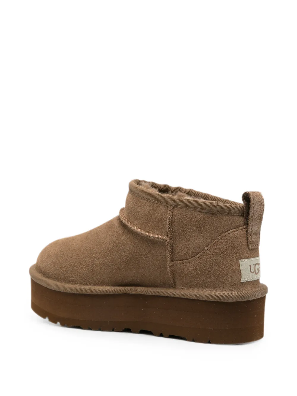 UGG Kids Classic Ultra Mini round-toe boots Bruin