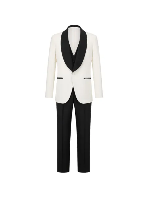 FRANZESE COLLECTION costume de smoking Billioner à col en satin
