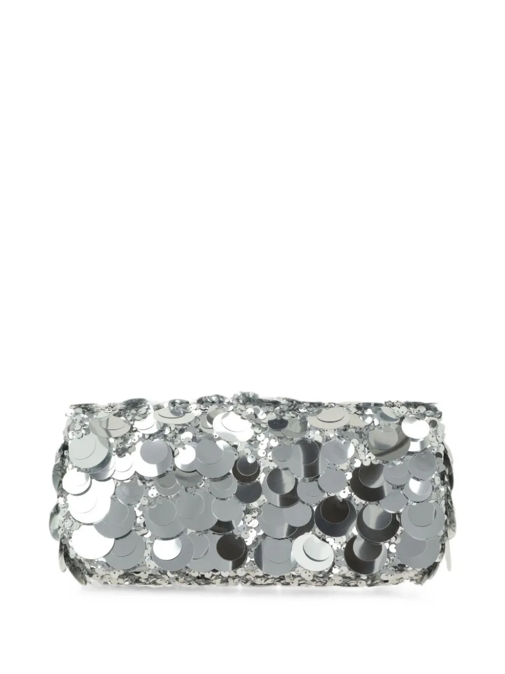 Rabanne Sparkle schoudertas met disc detail Zilver