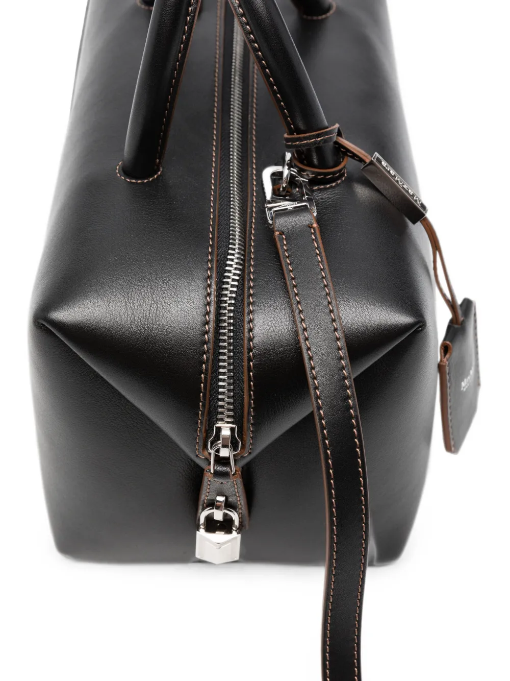 Max Mara Holdallm leren shopper Zwart