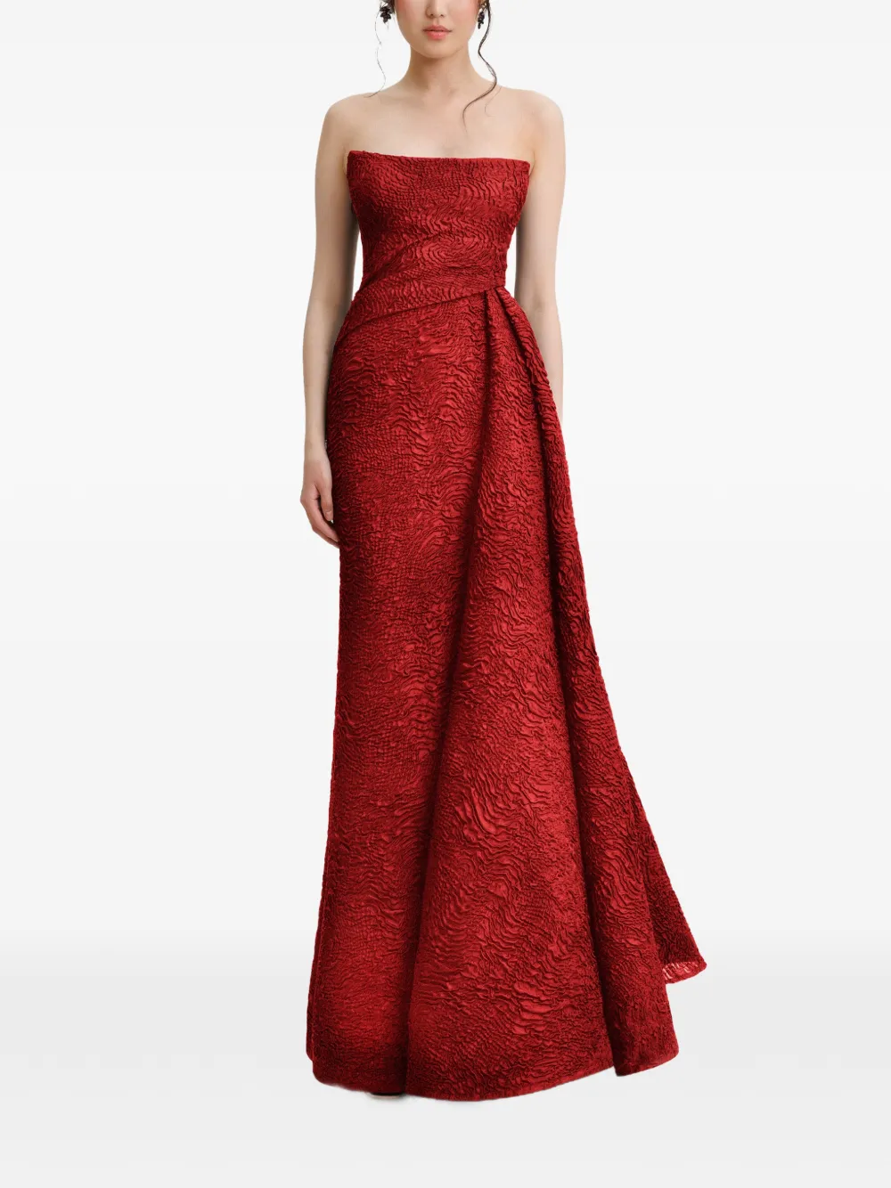 Gemy Maalouf Strapless jurk Rood