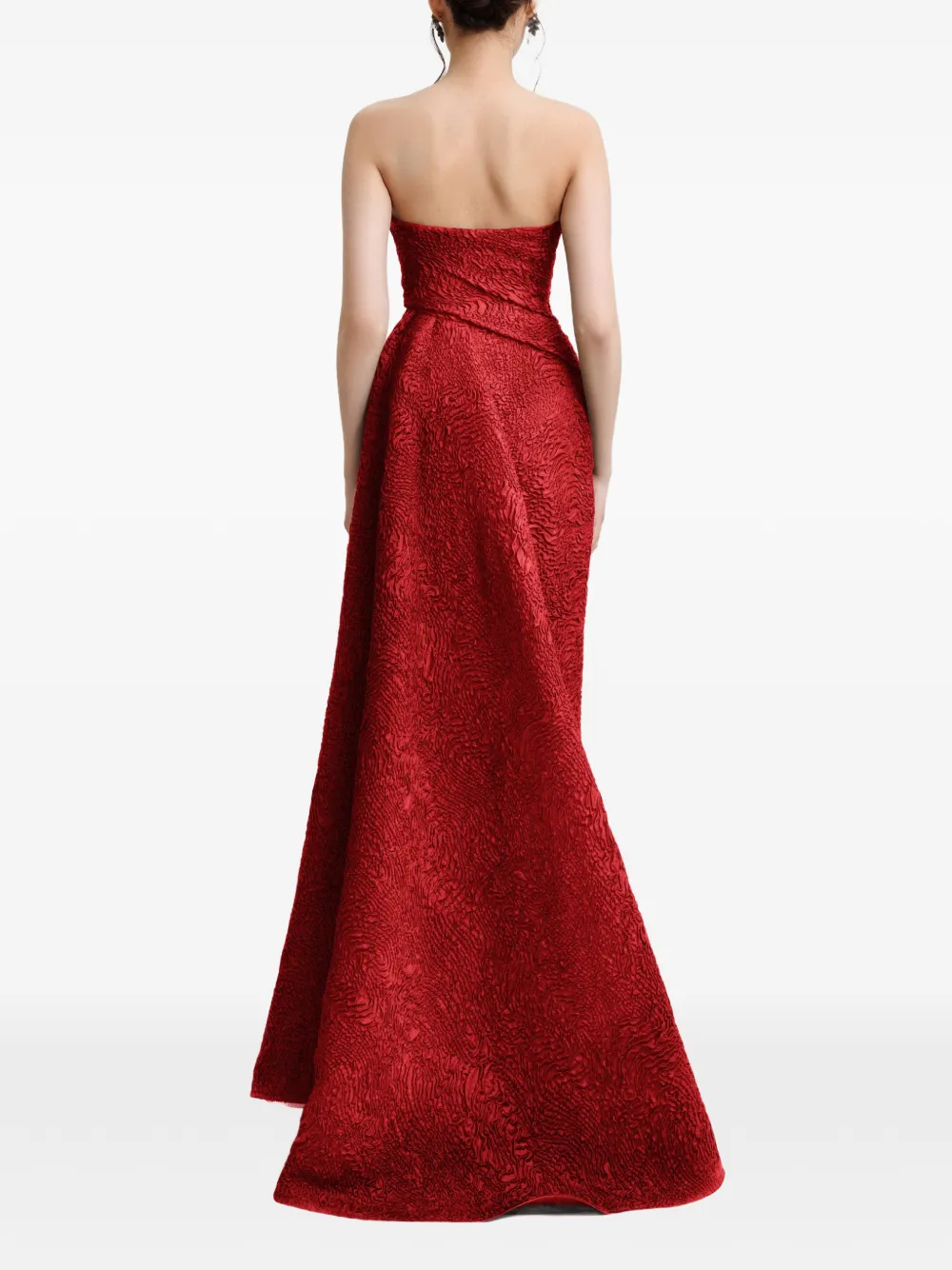 Gemy Maalouf Strapless jurk Rood