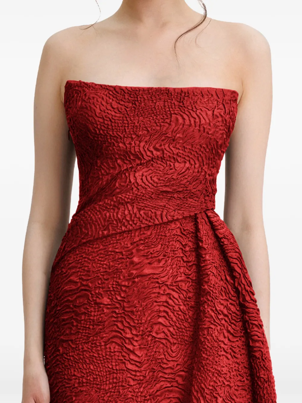 Gemy Maalouf Strapless jurk Rood
