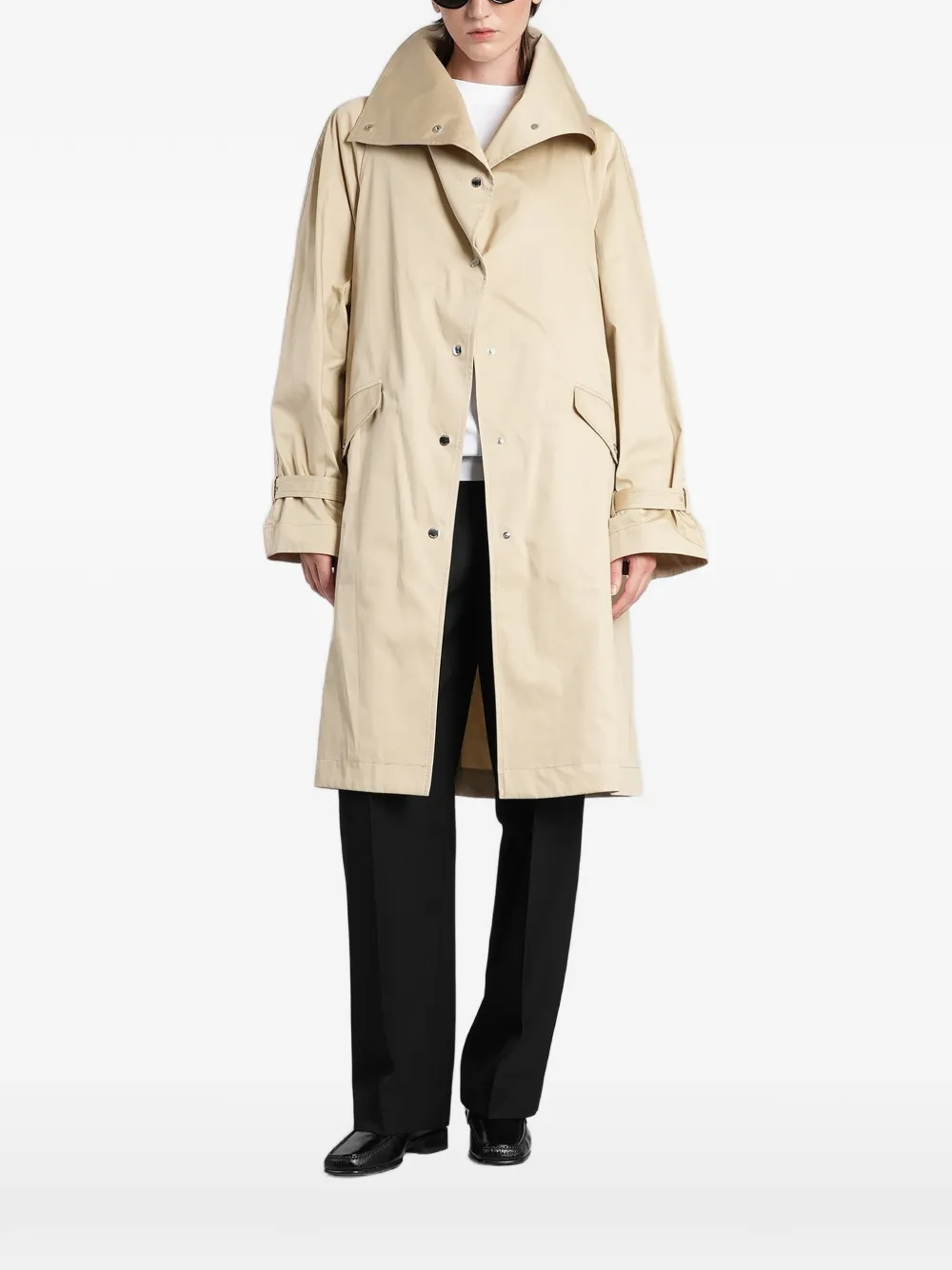 TOTEME buckled-cuff high-neck coat - Toni neutri