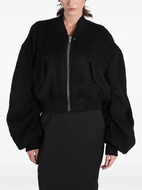 Rick Owens cropped oversized bomber jacket