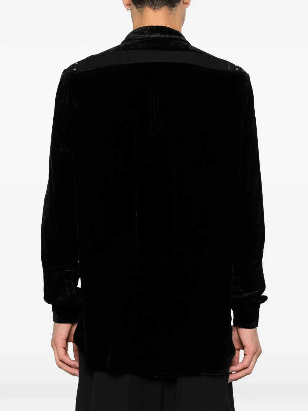 Rick Owens Fluwelen overhemd Zwart