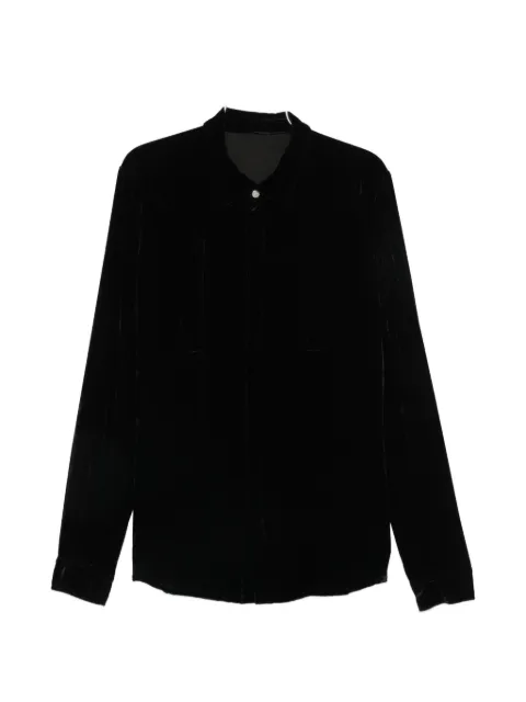 Rick Owens velvet webbing-detail shirt