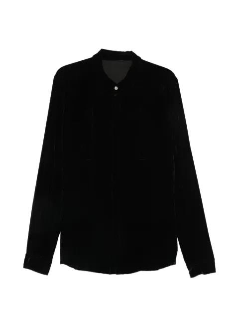 Rick Owens velvet webbing-detail shirt