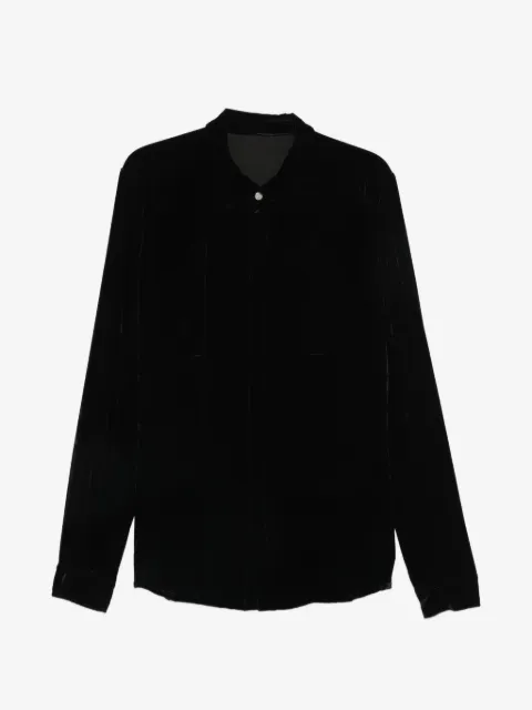 Rick Owens 벨벳 웨빙 디테일 셔츠