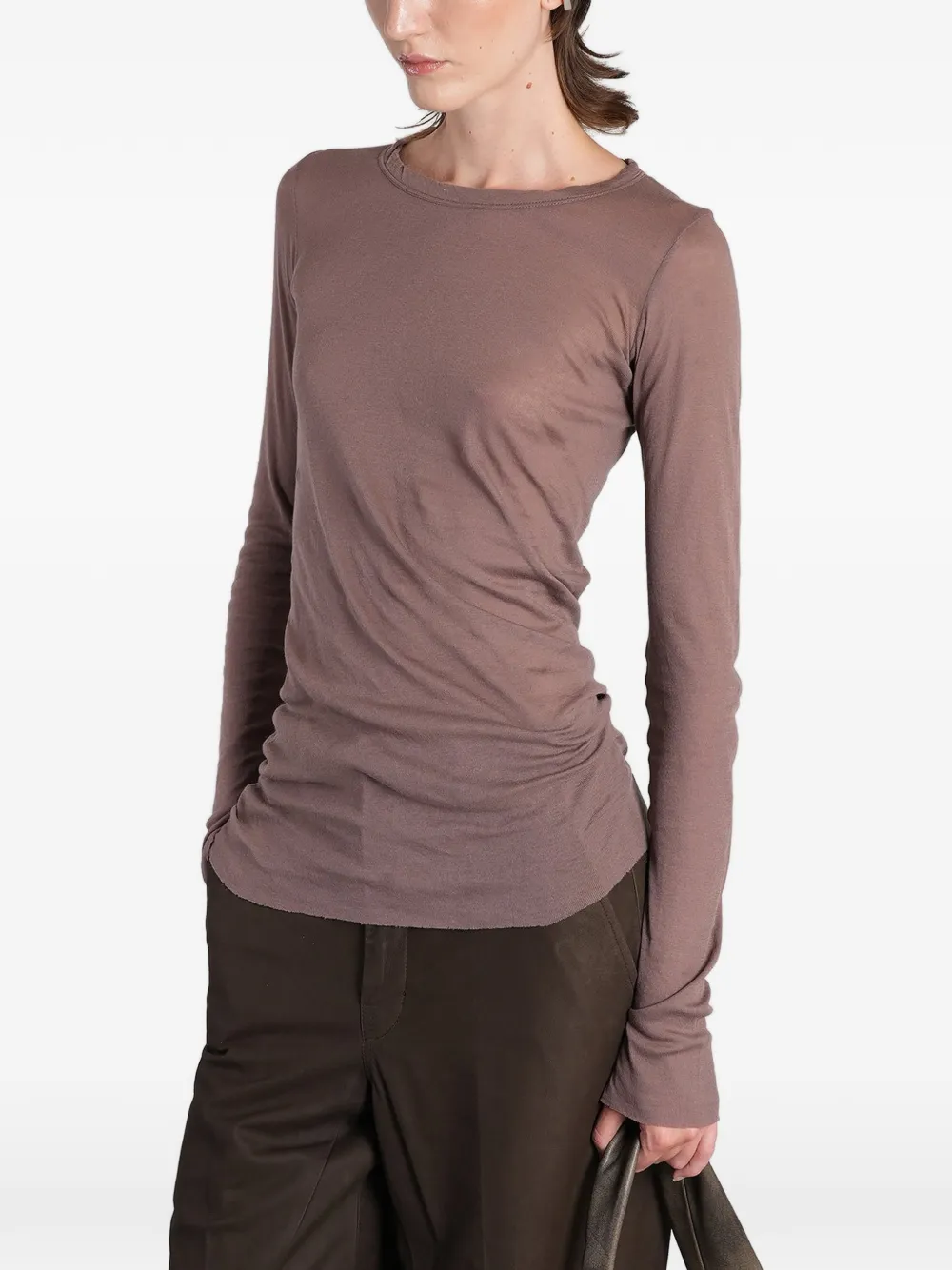Rick Owens Trui met lange mouwen en naad Bruin