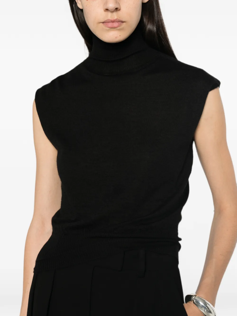 Rick Owens Hemd met hoge hals Zwart