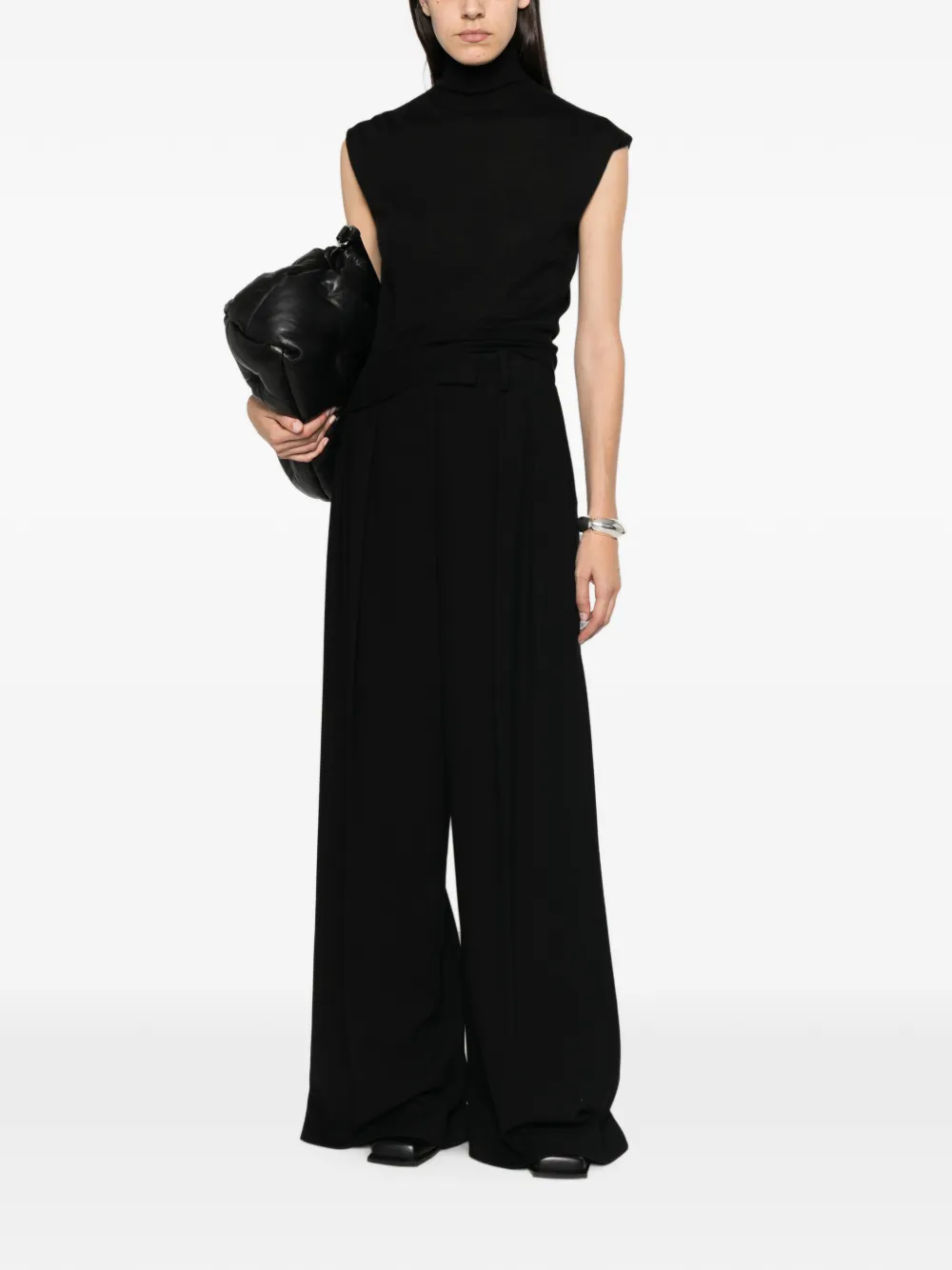 Rick Owens Hemd met hoge hals Zwart