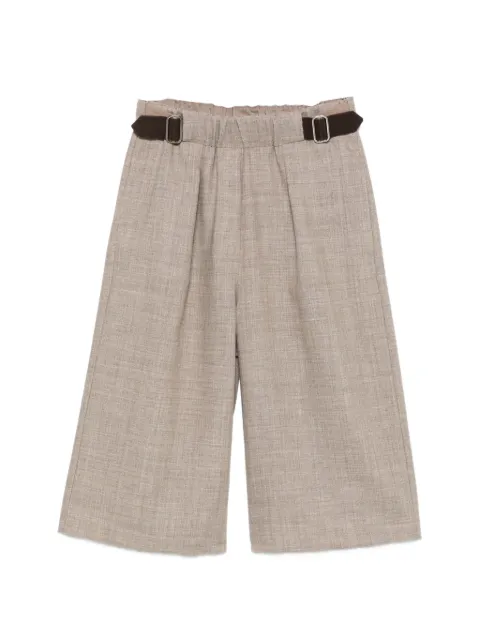 Alysi belted pleated shorts