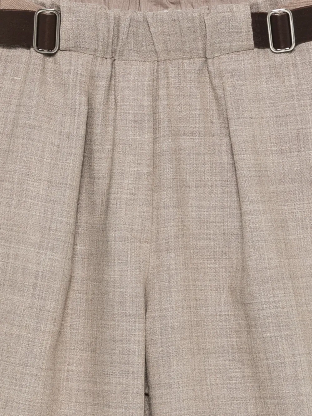 Alysi Geplooide shorts met riem Beige