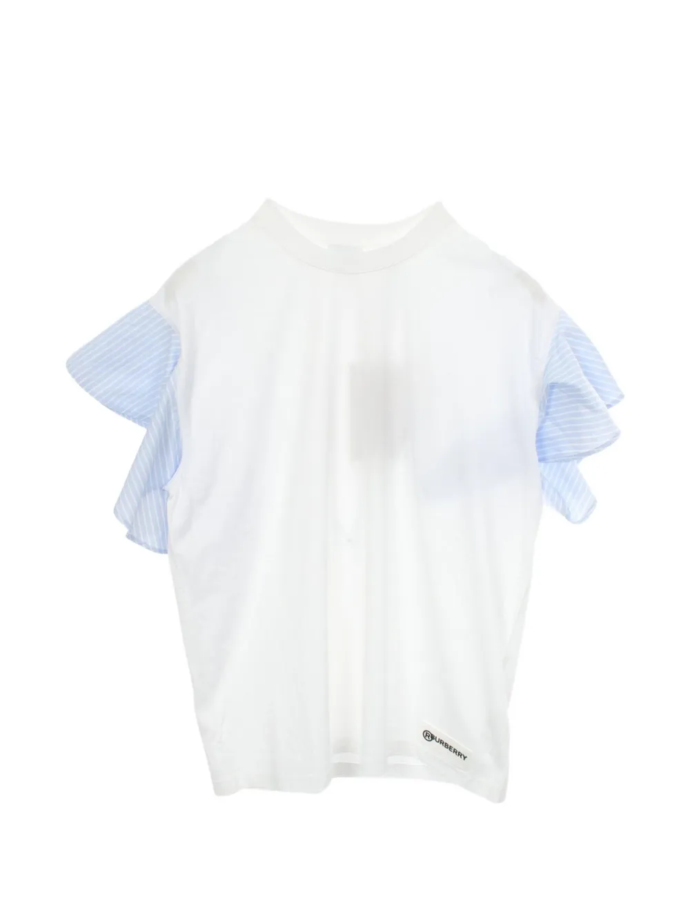 Burberry Pre-Owned 2010s ruffle-sleeve T-shirt - Bianco