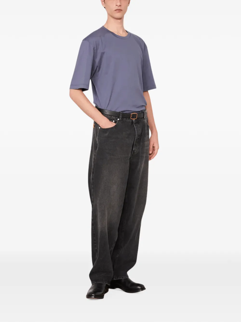 Officine Generale T-shirt met ronde hals Blauw