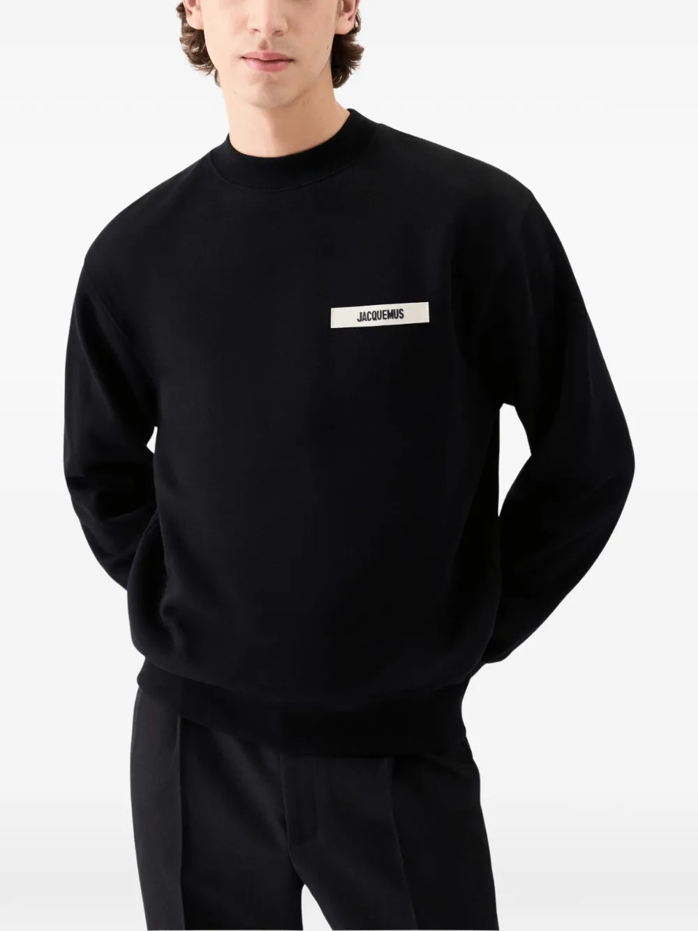 Jacquemus Sweater met logopatch Zwart
