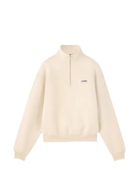 Jacquemus logo-patch quarter-zip sweater