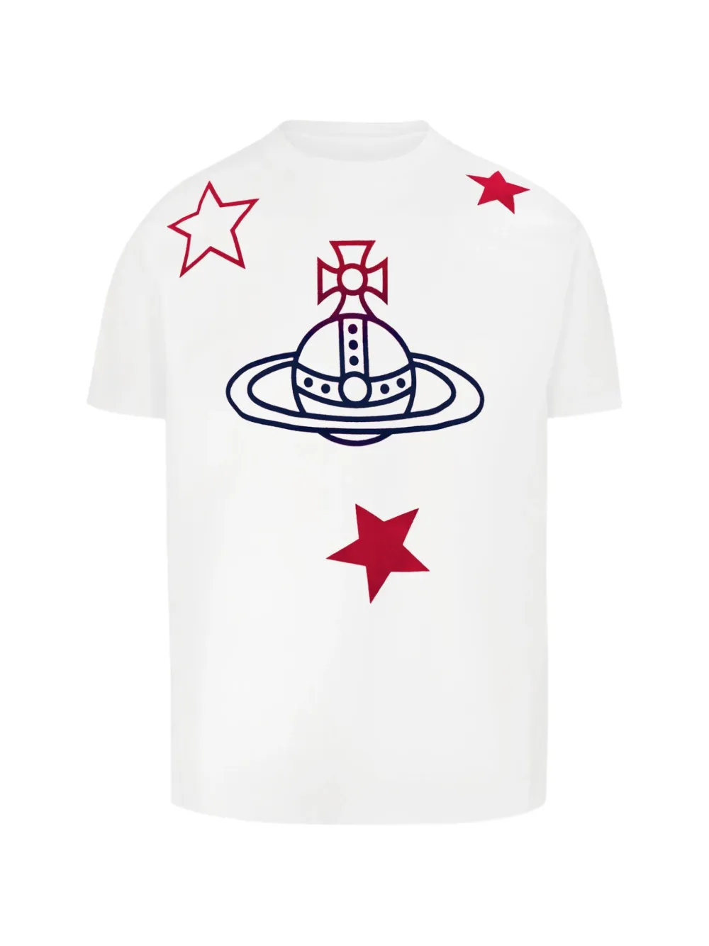 Vivienne Westwood Orb and Stars print T-shirt - Bianco