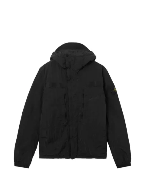 Stone Island chamarra con capucha y parche del logo