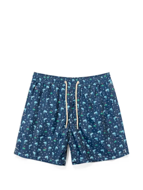 MC2 Saint Barth shark-print drawstring swim shorts