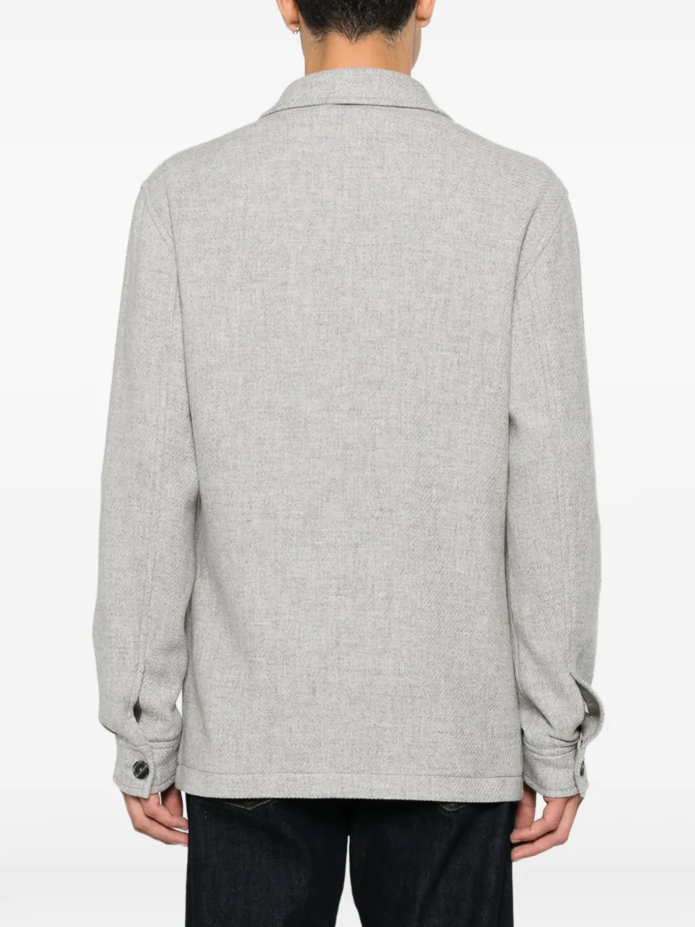 Tagliatore Button-up shirtjack Grijs