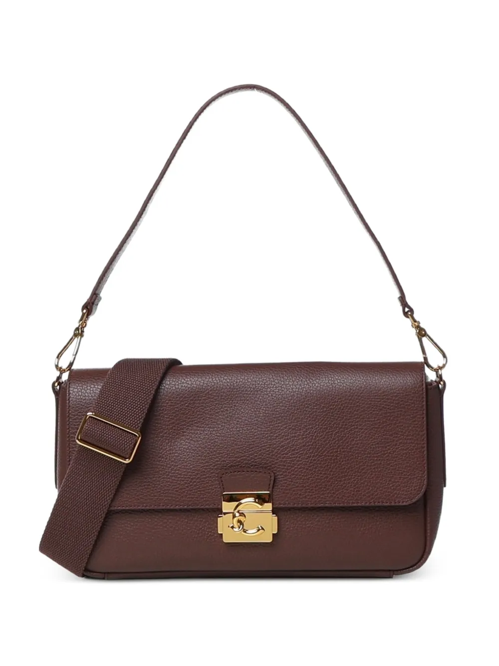 Coccinelle pebbled-leather shoulder bag - Brown