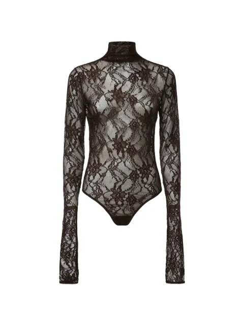 THE ANDAMANE lace long-sleeve bodysuit
