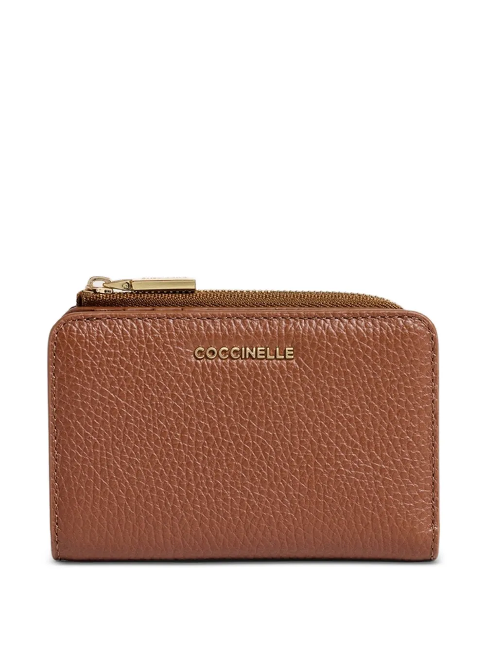 Coccinelle Metallic Soft grained leather wallet - Braun