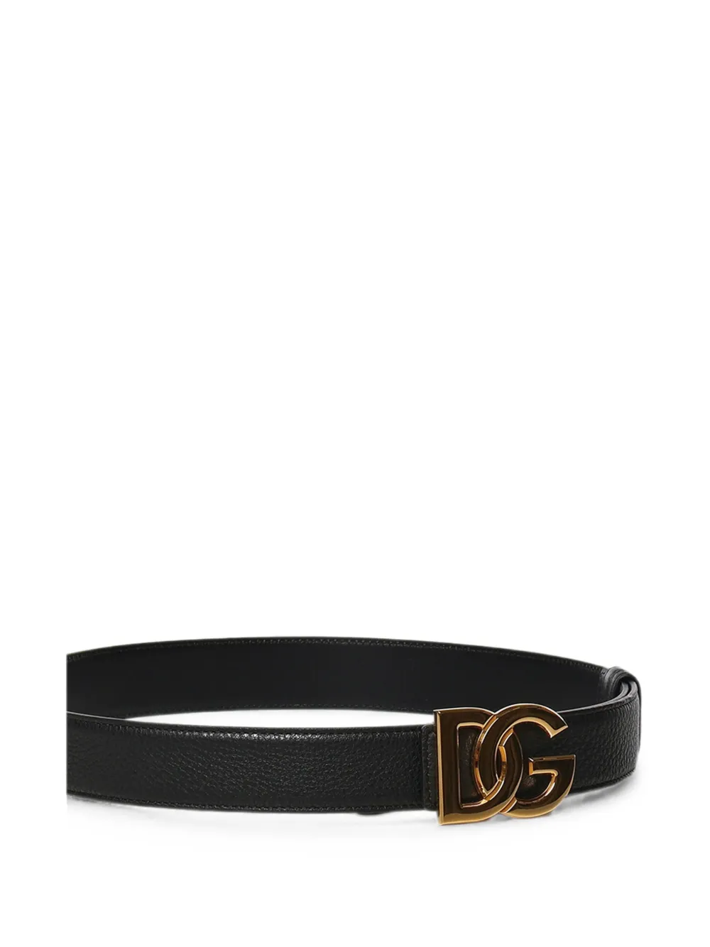 Dolce & Gabbana DG logo leather belt - Schwarz
