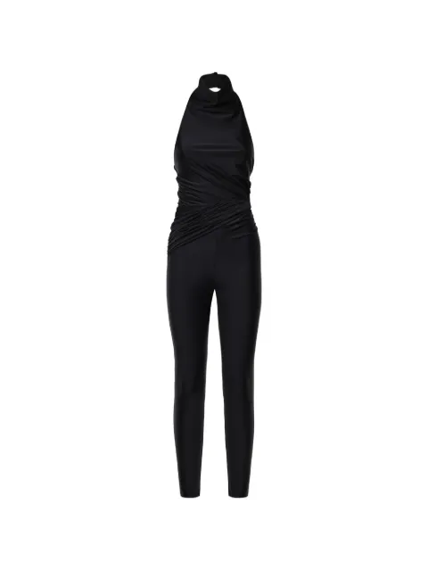 THE ANDAMANE Tatiana ruched halterneck jumpsuit