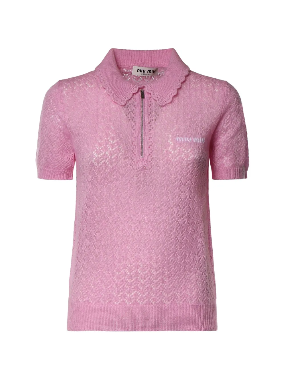 Miu Miu cashmere and silk polo shirt - Rosa