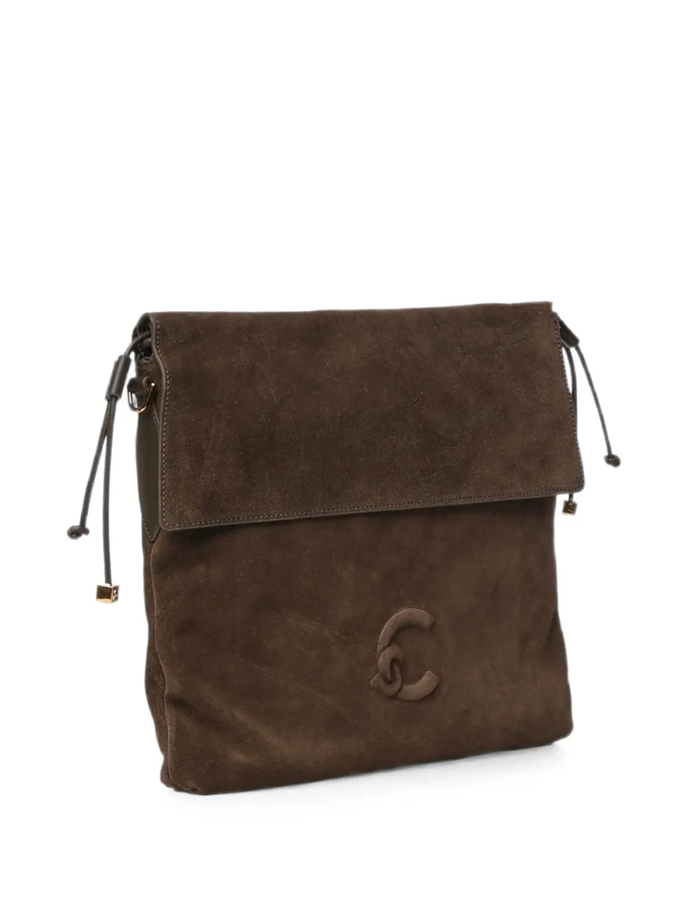Coccinelle Schoudertas met logopatch Bruin