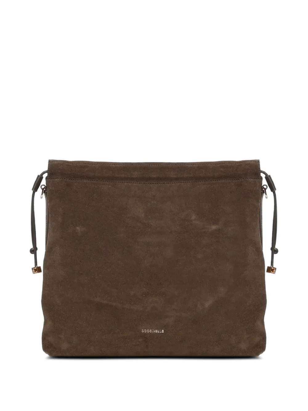 Coccinelle Schoudertas met logopatch Bruin