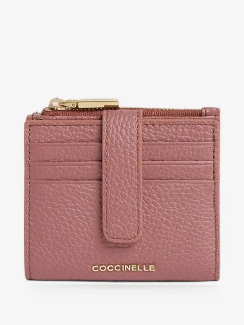 Coccinelle Metallic grained leather wallet